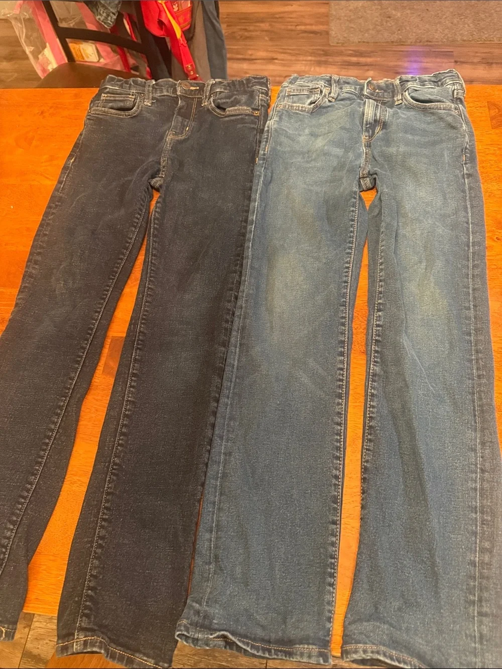 Pair of boys’ strait Leg Jeans - Dark Wash & Light Wash